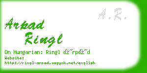 arpad ringl business card